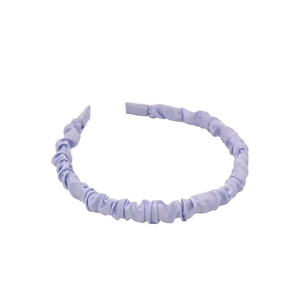 Lila Satin Plissiert Stirnband für Damen, süße Haarschmuck und modische Haarreifen Accessoires.