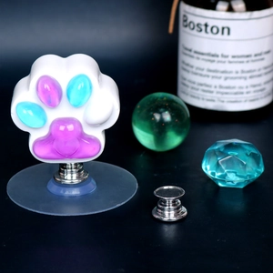 Detailed view of creative cat paw drawer handle made of silicone with pink jelly pads