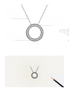 Détails du collier en argent sterling S925 avec zircon 5A et gravure coeur évidé