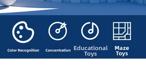Educational magnetic maze toy features for color recognition and concentration training