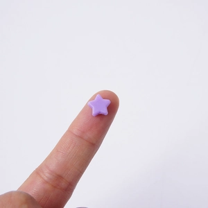 Mini charms étoiles violettes mates en PVC pour bricolage et décoration nail art créative