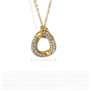 Detail shot of irregular hollow teardrop pendant with dimensions 17mm x 500mm