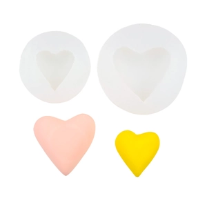 3D heart shaped silicone mold set for DIY chocolate cakes and handmade soap making