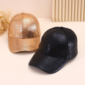 Casquettes de baseball à motif crocodile dorées et noires pour la protection solaire