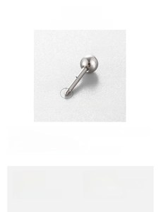 Detailansicht Piercingstab aus Edelstahl mit 1,0mm Feingewinde und 1,2mm dickem Schaft