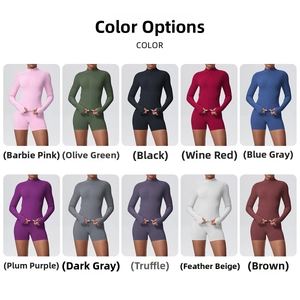 Ensembles de yoga à manches longues disponibles en dix coloris variés pour sport et fitness