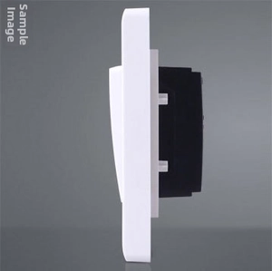 Slim wall switch side view showing ultra-thin black and white modular structure detail