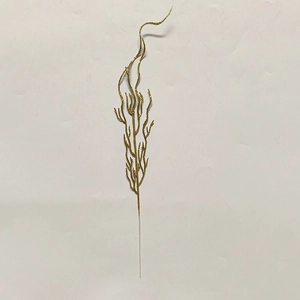Close-up of 45cm gold glitter branch with shimmering finish for Christmas tree decor