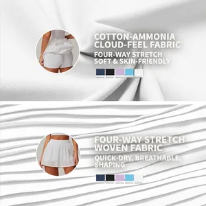 White high-stretch pleated tennis dress featuring quick-dry fabric and breathable material