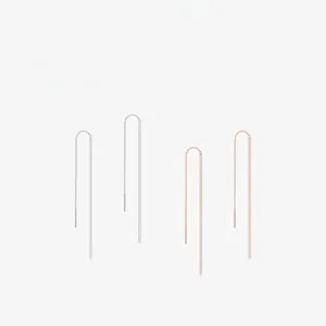 925 Sterling Silver Threader Earrings Minimalist Long Cross Chain Line Dangle Elegant Jewelry For Women
