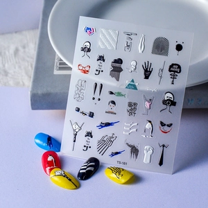 5D Geprägte Nagelaufkleber Lustige Katze Fliege Relief Selbstklebend Wasserdicht DIY Nagelkunst Decals Maniküre Dekorationen