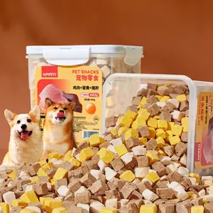 Friandises Lyophilisées Au Poulet Jaune D'œuf Foie De Porc Sans Céréales Riche En Protéines Pour Chats Et Chiens