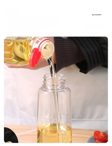 Detail showing the large opening of a thickened PP oil sprayer for easy refilling in kitchen