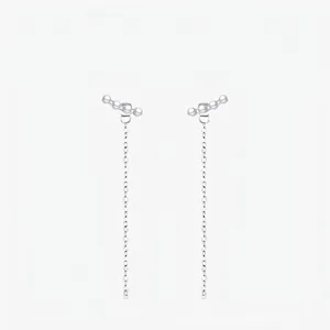 925 Sterling Silver Tassel Earrings With Artificial Pearl Long Chain Drop Earrings For Women Elegant Minimalist Jewelry