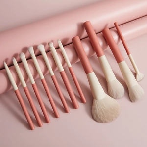 Professional Makeup Brush Collection Synthetic Fiber Soft Bristles Foundation Powder Eyeshadow Concealer Brushes Portable Cosmetic Tool
