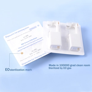 Steriles Einohr-Piercing-Gerät mit 3mm Edelstahl-Kugelstecker und EO-Gas Sterilisation