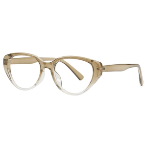 Vintage Champagner Katzenaugen-Brille mit Blaulichtfilter im eleganten 45-Grad-Winkel