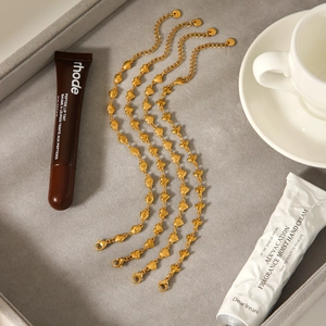 Bracelet Pendentif Coeur Coquille Plaqué Or 18K Acier Inoxydable Réglable Bijoux De Mode De Luxe Pour Femmes