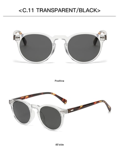 Retro Kinder-Sonnenbrille mit transparentem Rahmen und Leoparden-Muster-Bügeln