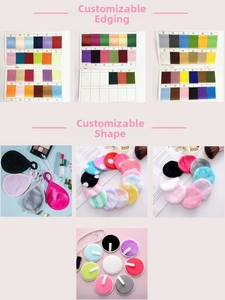 Close-up of reusable bamboo charcoal fiber makeup pads in various shapes and colors