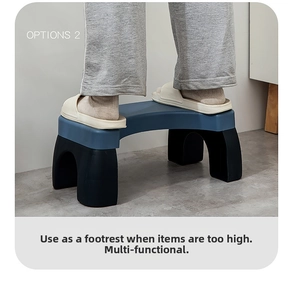 Versatile thickened plastic step stool used as a sturdy ladder for reaching high items