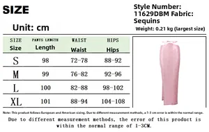 Tabella delle taglie con misure in cm per la gonna bodycon di paillettes stile 11629DBM