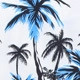 Tropical coconut tree print vacation dress with adjustable tie shoulder straps and long skirt