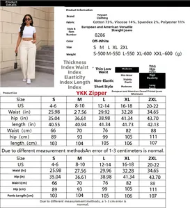 Tableau des tailles pour jean slim femme blanc cassé avec imprimé étoiles