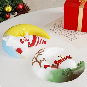 Siliconen mal van kerstsneeuwpop en maan voor DIY handgemaakte zeep en kaarsen