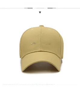 Front detail of khaki cotton baseball cap featuring white 'Always' embroidery