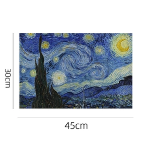 PVC placemat featuring Van Gogh Starry Night oil painting print for dining tables