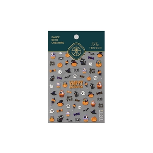 Halloween relief nail stickers with pumpkin, ghost, and cat patterns, model TL-083