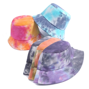 Tie Dye Bucket Hat 100% Cotton Sun Protection Foldable Summer Outdoor Streetwear Fisherman Cap For Women And Men
