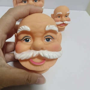 DIY 3D vinyl Santa Claus head figurine accessories for festive holiday decorations