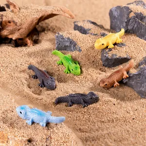Realistic Resin Lizard Miniature Figurine Tiny Reptile Model For Fairy Garden Micro Landscape DIY Crafts Decoration