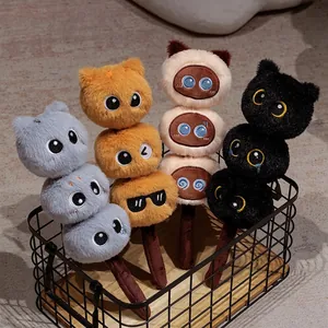 Soft Plush Cat Dango Toy String Creative Animal Stuffed Doll For Kids Room Decor Cute Animal Shaped Ornament