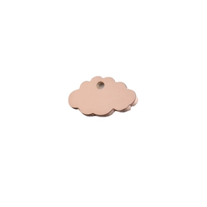 Polished rose gold cloud shaped stainless steel pendant with minimalist design