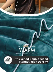 Detail of high-density double-sided flannel fabric showing warm and thick texture