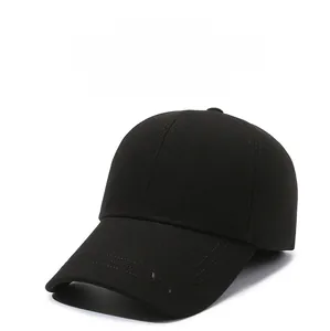 Detailed view of the gray Nefelibata embroidery on a black winter twill baseball cap