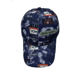 Gorra de béisbol con estampado de grafiti y diseño tie-dye azul para hombre y mujer