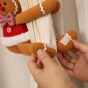 Fermatenda in peluche omino di pan di zenzero per decorazione natalizia festiva