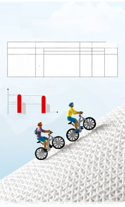 Detail showing non-slip TPR backing with 3D texture for bathroom floor mats