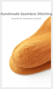 Detail of ginger cotton sock featuring flat hand-linked seamless toe for kids comfort