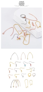 Detailed assortment of stainless steel French ear hooks and DIY earring findings set