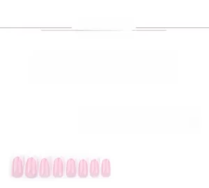 Detailed set of 24 classic French manicured press-on nails with white tips and nude pink base