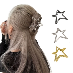 Molletta Per Capelli A Stella Lega Di Metallo Stile Y2K Tenuta Forte Forcine Per Capelli Da Donna Antiscivolo Accessorio