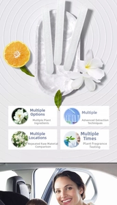 Detailed view of white solid car fragrance sticks infused with citrus and floral extracts