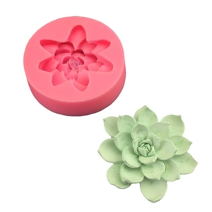 Stampo in silicone rosa per piante grasse per artigianato in resina e candele decorative