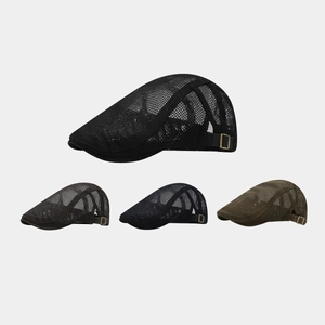 Mesh Ivy Cap Breathable Summer Sun Protection Adjustable Vintage Flat Hat For Men Women