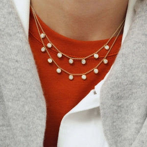 Collier En Acier Inoxydable Zircon Plaqué Or Chaîne De Clavicule Pendentif Bijoux De Mode Pour Femmes